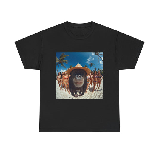 Monkey At The Beach Tee