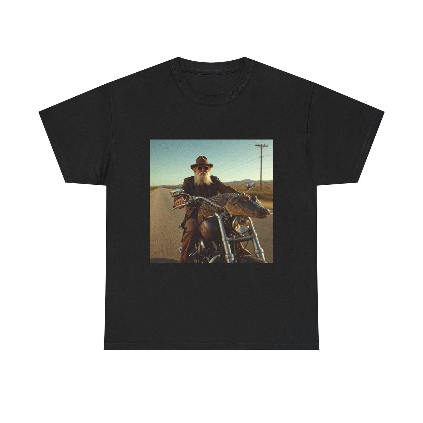 Biker With Crocodile Tee
