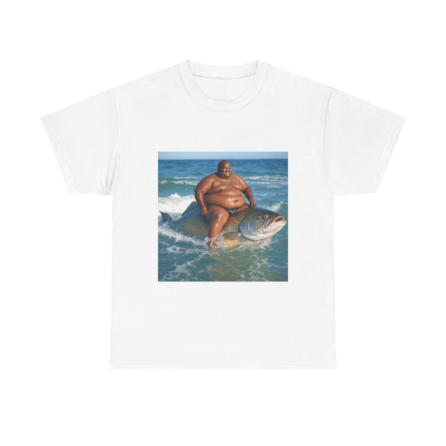 Guy Riding Fish Tee