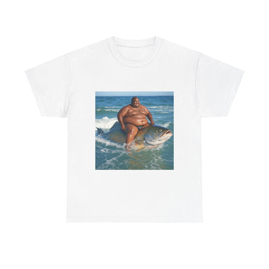 Guy Riding Fish Tee