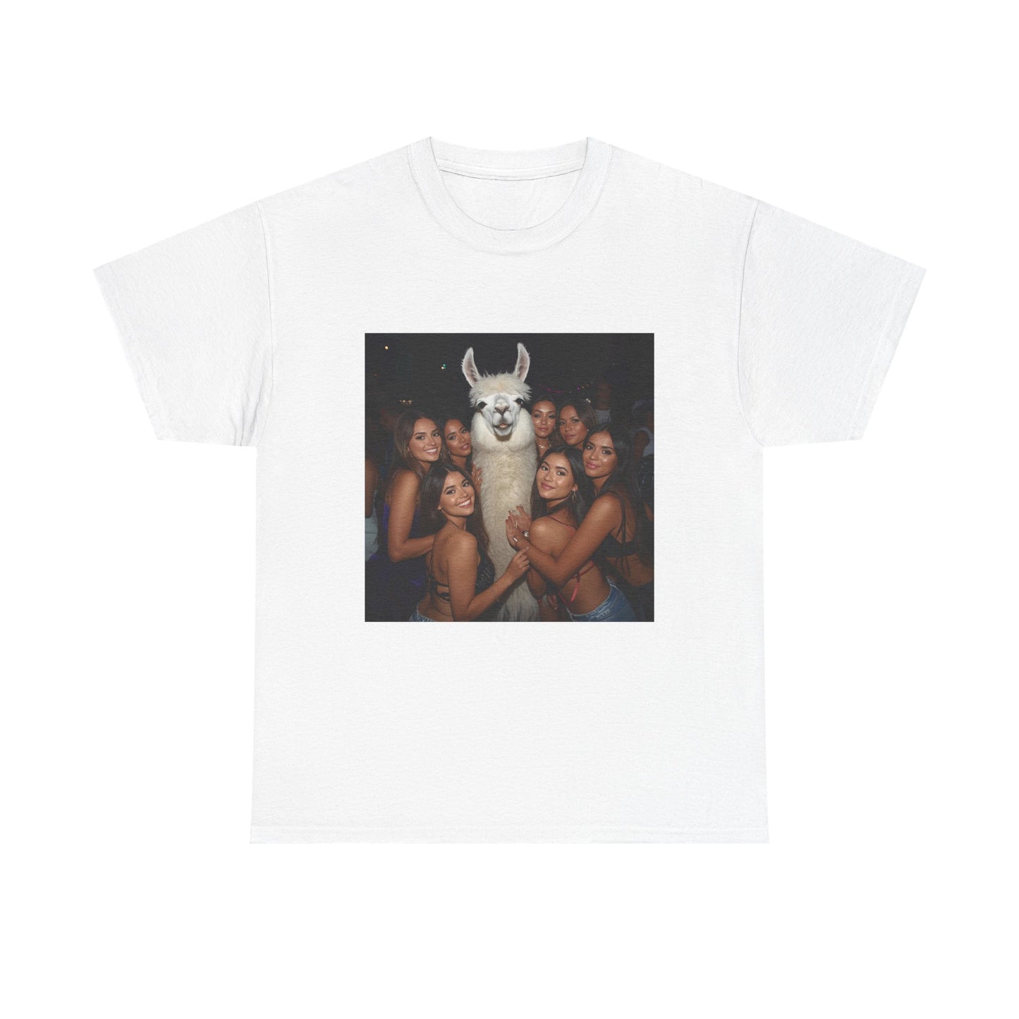 Girls Hugging Llama Tee