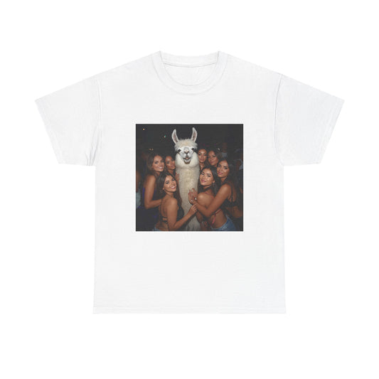 Girls Hugging Llama Tee