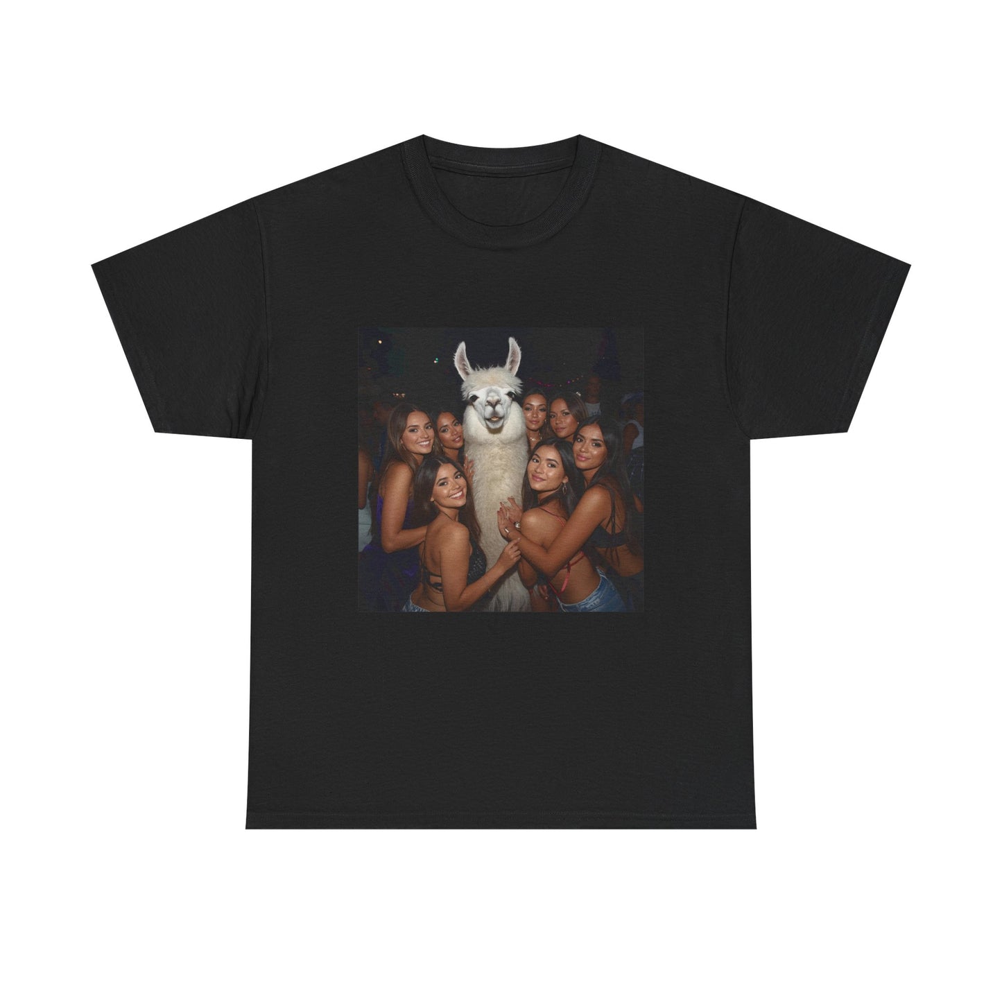 Girls Hugging Llama Tee