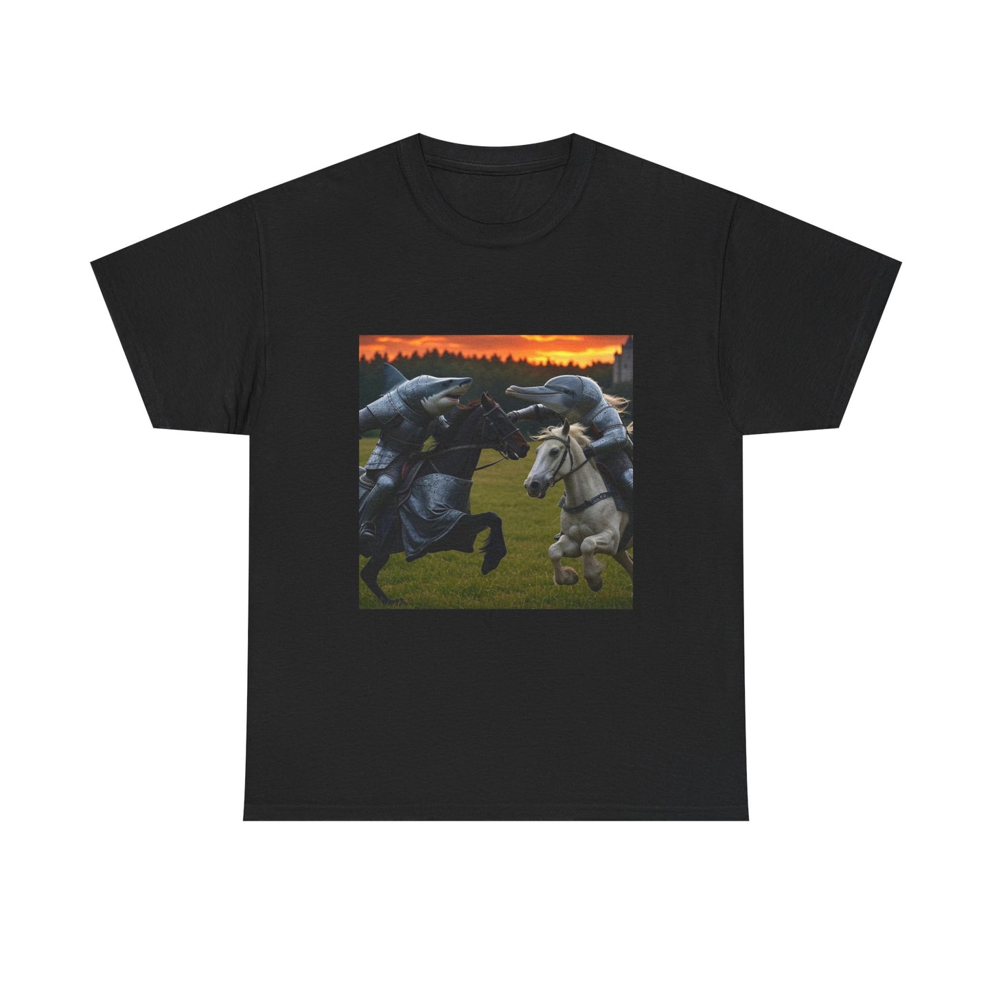 Shark vs. Dolphin Jousting Tee