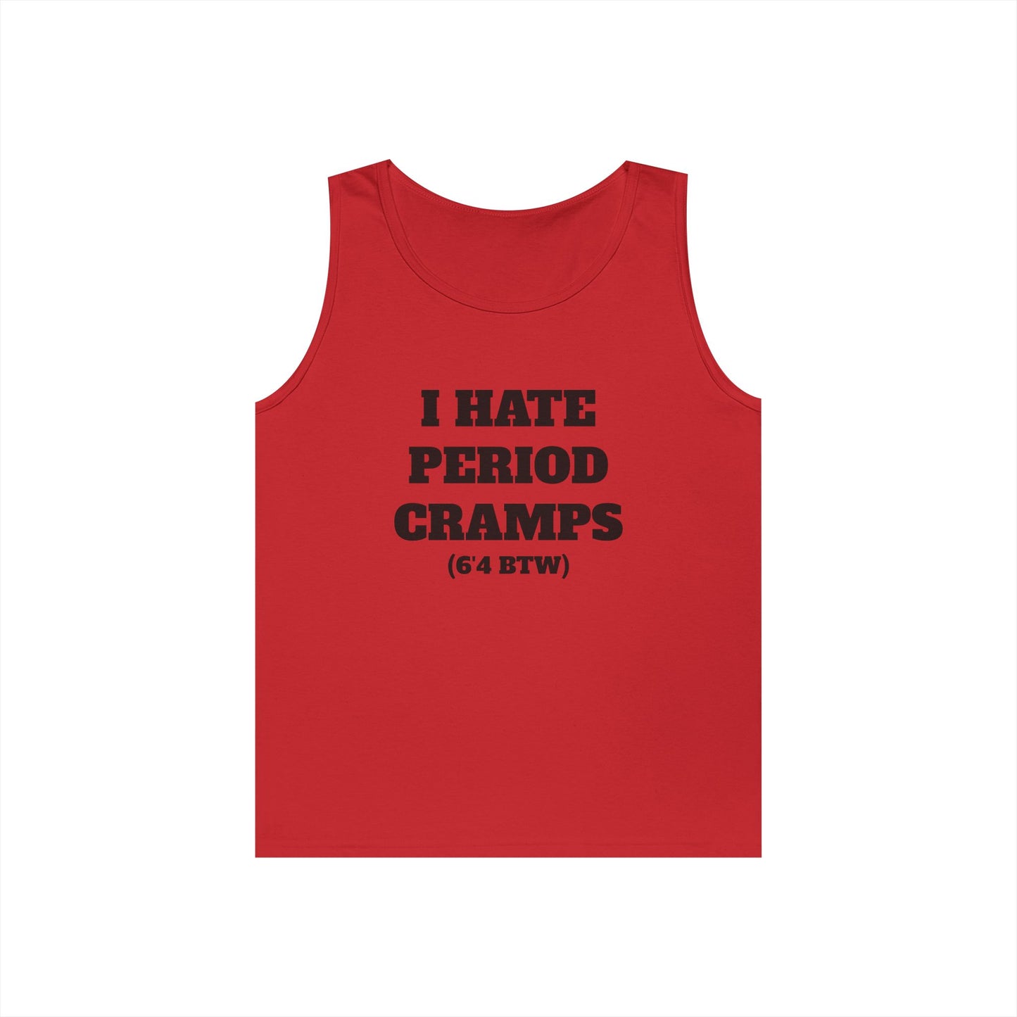 I Hate Period Camps Tank Top (Black Letters)