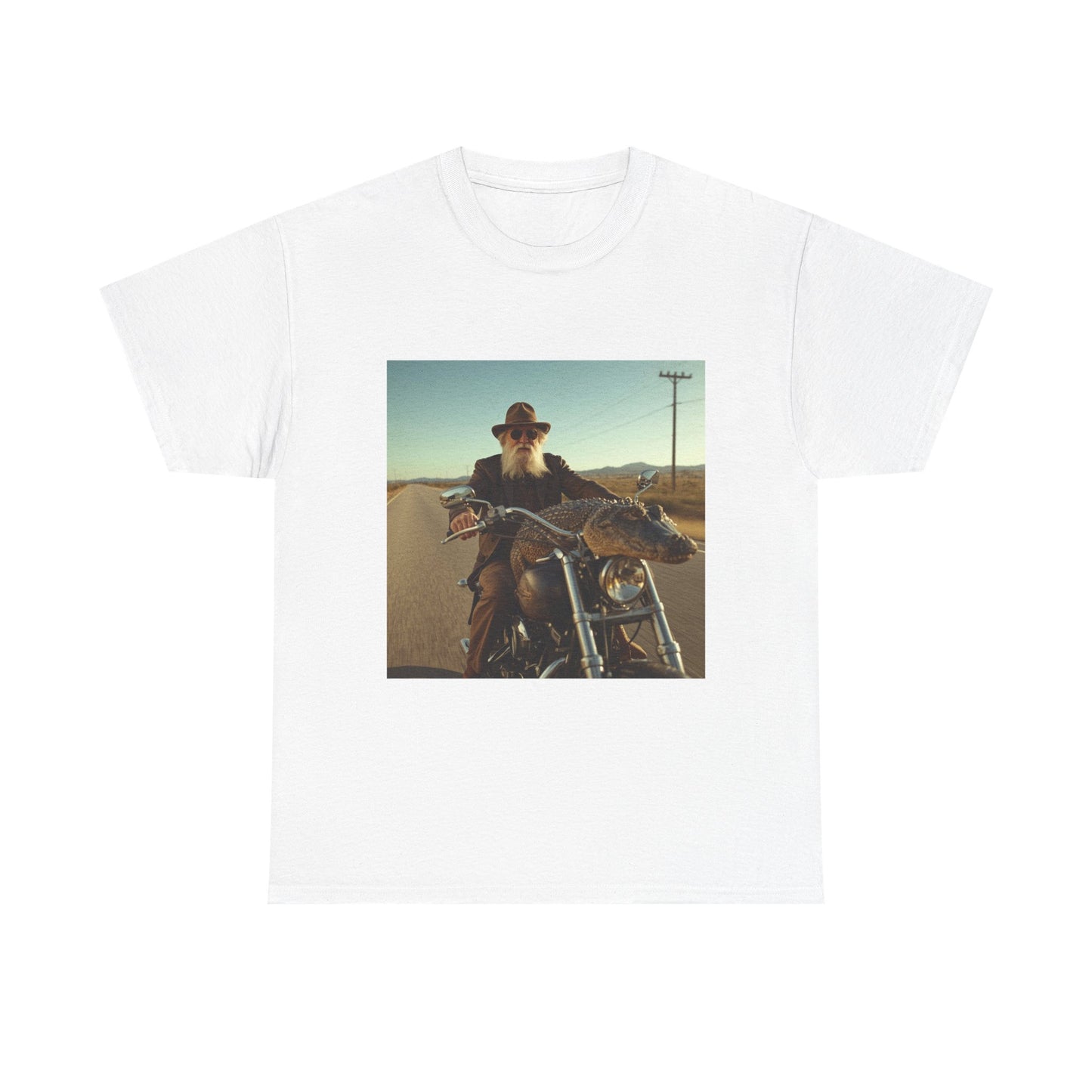 Biker With Crocodile Tee