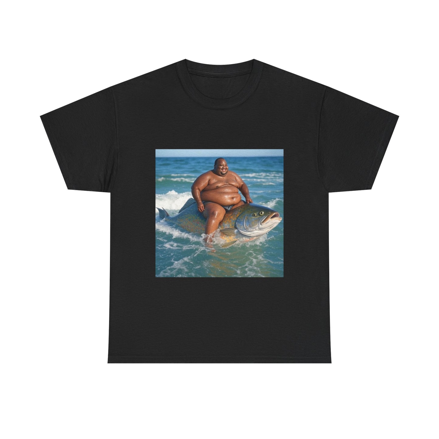 Guy Riding Fish Tee