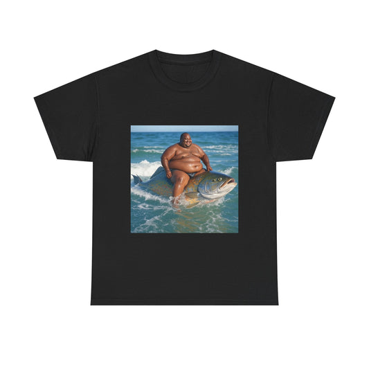 Guy Riding Fish Tee